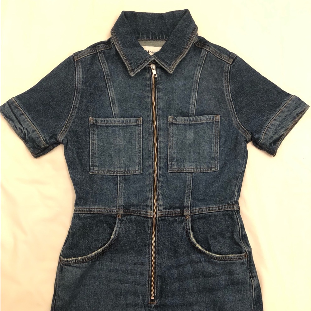 Reformation denim jumpsuit
